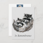 Cute Cuddling Raccin (aangepaste herdenkingsdienst Kaart (Voorkant / Achterkant)