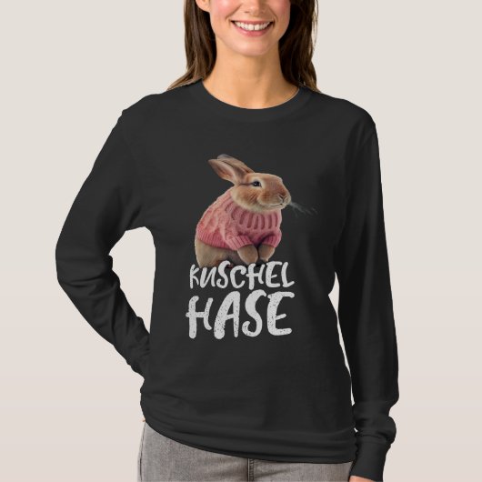 Cute cuddly rabbit winter ski rabbit t-shirt (Voorkant)