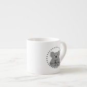 Cute Cudly Australia Baby Koala Beer Monogram Espresso Kop (Voorkant rechts)