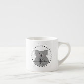 Cute Cudly Australia Baby Koala Beer Monogram Espresso Kop (Rechts)
