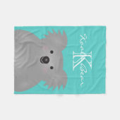 Cute Cudly Australia Baby Koala Beer Monogram Fleece Deken (Voorkant (Horizontaal))