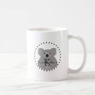 Cute Cudly Australia Baby Koala Beer Monogram Koffiemok