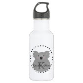Cute Cudly Australia Baby Koala Beer Monogram Waterfles (Voorkant)
