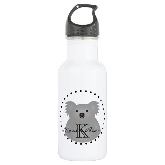 Cute Cudly Australia Baby Koala Beer Monogram Waterfles (Voorkant)
