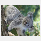 Cute cudly Australian koala (verticaal) in gumtree Fleece Deken (Voorkant (Horizontaal))