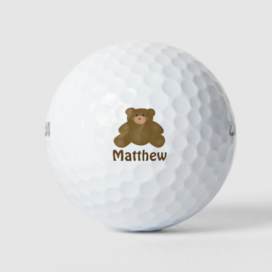 Cute Cudly Brown Baby Teddy Bear Cub Golfballen (Voorkant)
