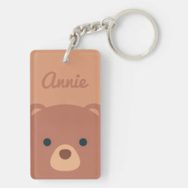 Cute Cudly Brown Beer Custom Name | Sleutelhanger