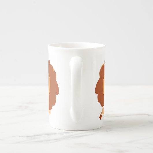 Cute Cudly Cartoon Lion Bone China Mok (Achterkant)