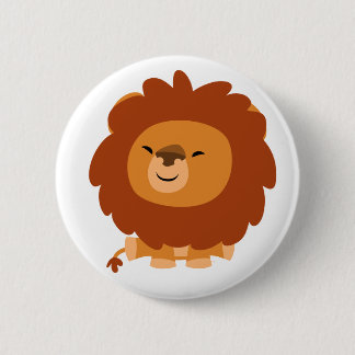 Cute Cudly Cartoon Lion Button Badge