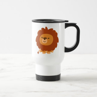 Cute Cudly Cartoon Lion Commuter Mok