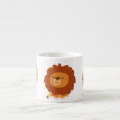 Cute Cudly Cartoon Lion Espresso Mok (Voorkant)