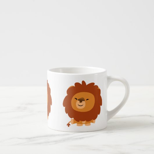 Cute Cudly Cartoon Lion Espresso Mok (Rechts)