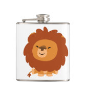 Cute Cudly Cartoon Lion Hip Flask Heupfles (Voorkant)