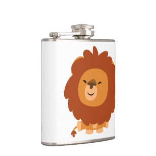 Cute Cudly Cartoon Lion Hip Flask Heupfles