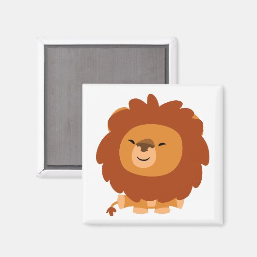 Cute Cudly Cartoon Lion Magnet (Voorkant / Achterkant)