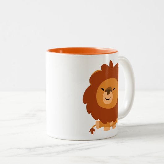 Cute Cudly Cartoon Lion Mok (Voorkant rechts)