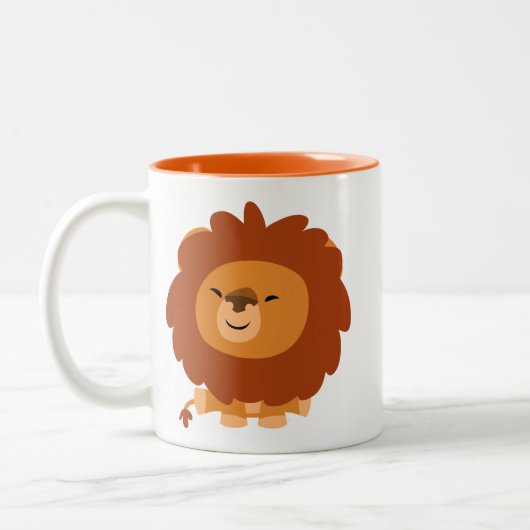 Cute Cudly Cartoon Lion Mok (Links)