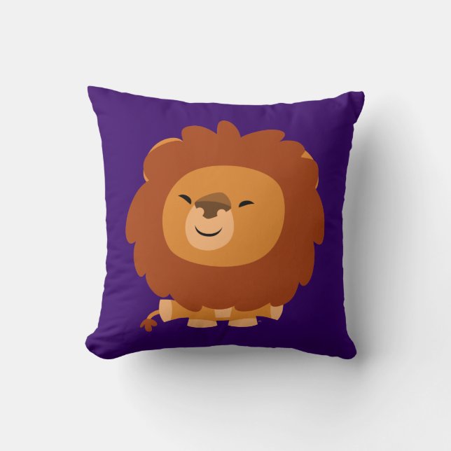 Cute Cudly Cartoon Lion Pillow Kussen (Voorkant)