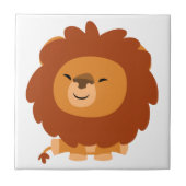 Cute Cudly Cartoon Lion Tegel Tegeltje (Voorkant)