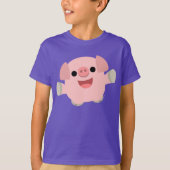 Cute Cudly Cartoon Pig Kinder T-shirt (Voorkant)