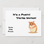 Cute Cudly Hamster party uitnodiging (Voorkant)