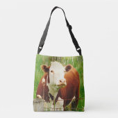 Cute Cudly Koe 4Caryn Crossbody Tas (Achterkant)