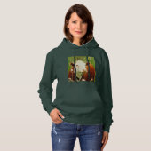 Cute Cudly Koe Brown Women's Hooded Sweatshirt (Voorkant volledig)
