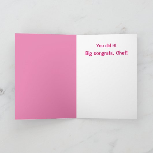 Cute Culinaire School Afstuderen Kaart (Binnen)