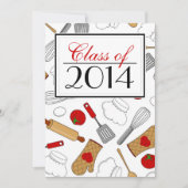 Cute Culinal School Afstuderen Kaart (Voorkant)