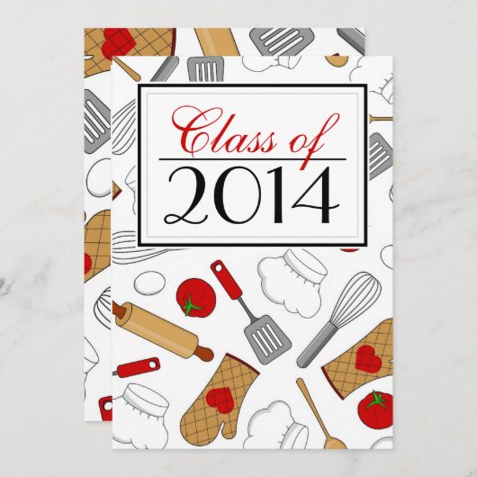 Cute Culinal School Afstuderen Kaart (Voorkant / Achterkant)