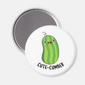 Cute cumber Funny Cucumber Veggie Pun Magneet (Voorkant / Achterkant)
