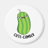 Cute cumber Funny Cucumber Veggie Pun Magneet (Voorkant)