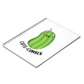 Cute cumber Funny Cucumber Veggie Pun Notitieboek (Linkerzijde)