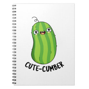 Cute cumber Funny Cucumber Veggie Pun Notitieboek