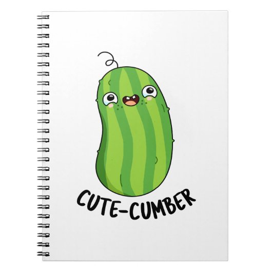 Cute cumber Funny Cucumber Veggie Pun Notitieboek (Voorkant)