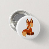 Cute Cunning Cartoon Fox Button Badge (Voorkant /achterkant)