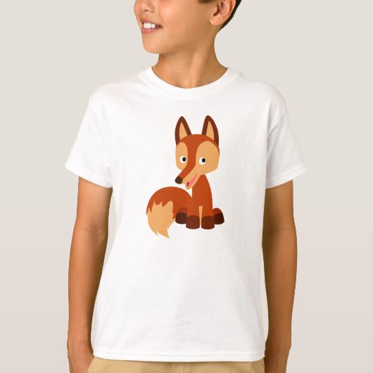 Cute Cunning Cartoon Fox Children T-Shirt (Voorkant)