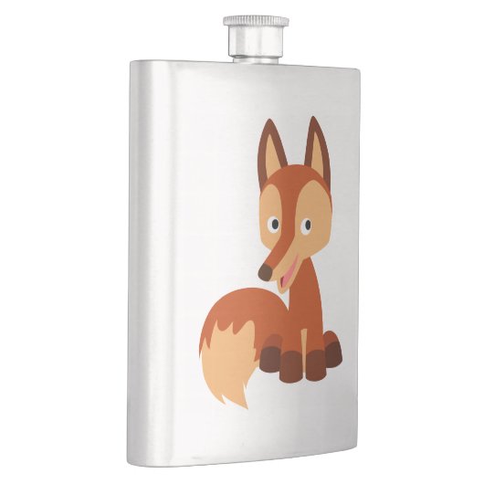 Cute Cunning Cartoon Fox Classic Flask Heupfles (Rechts)