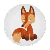 Cute Cunning Cartoon Fox Cutting Board Snijplank (Voorkant)