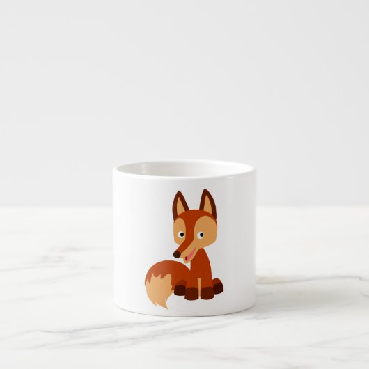 Cute Cunning Cartoon Fox Espresso Mok (Voorkant)