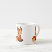 Cute Cunning Cartoon Fox Espresso Mok (Voorkant rechts)