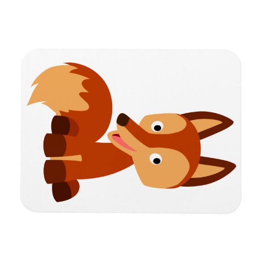 Cute Cunning Cartoon Fox Flexible Magnet Magneet (Horizontaal)