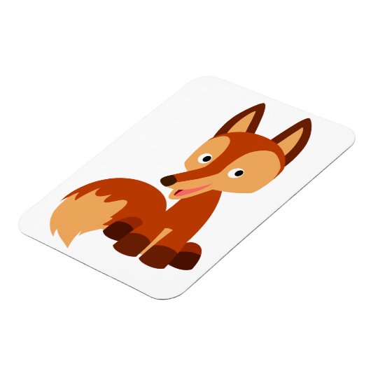 Cute Cunning Cartoon Fox Flexible Magnet Magneet (Linkerzijde)