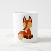 Cute Cunning Cartoon Fox Jumbo Mok (Voorkant)