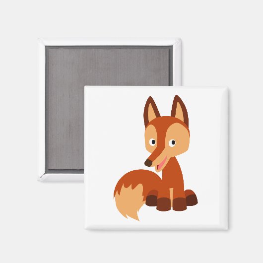 Cute Cunning Cartoon Fox Magnet (Voorkant / Achterkant)
