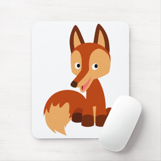 Cute Cunning Cartoon Fox Mousepad Muismat (Met muis)