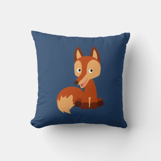 Cute Cunning Cartoon Fox Pillow Kussen (Voorkant)