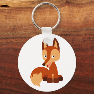 Cute Cunning Cartoon Fox Sleutelhanger