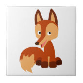 Cute Cunning Cartoon Fox Tile Tegeltje (Voorkant)