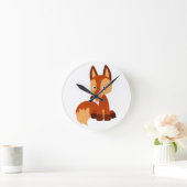 Cute Cunning Cartoon Fox Wall Clock Ronde Klok (Huis)